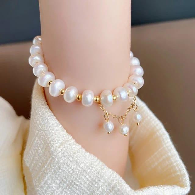🌸 Stylish Pearl Bracelet 🤍 | Beaded Fashion Jewelry for Girls ✨