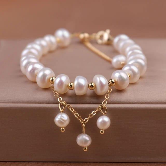 🌸 Stylish Pearl Bracelet 🤍 | Beaded Fashion Jewelry for Girls ✨