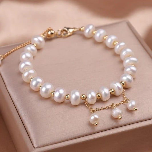 🌸 Stylish Pearl Bracelet 🤍 | Beaded Fashion Jewelry for Girls ✨