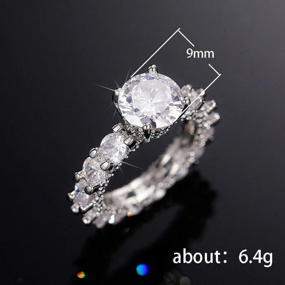 💎 Copper Inlaid Zircon Ring – Elegant Women’s Fashion Jewelry 🌟💍