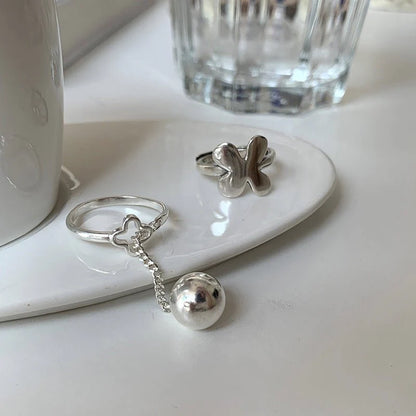 💎 Small Balls Fringe Tape Pendant Open Ring – Elegant Fashion Jewelry 🌟💍