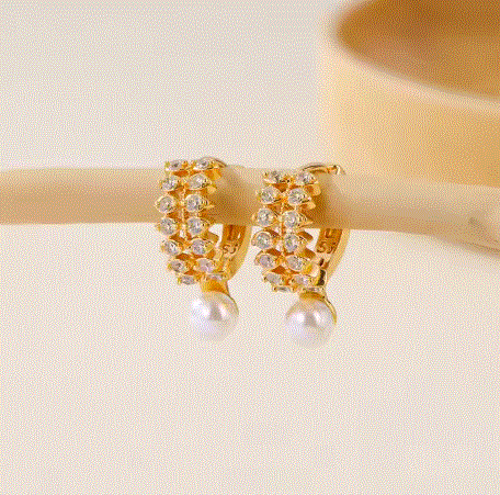 💎 Women’s Fashion Pearl Earrings – Elegant Classic Jewelry 🌟