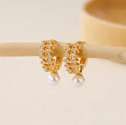 💎 Women’s Fashion Pearl Earrings – Elegant Classic Jewelry 🌟
